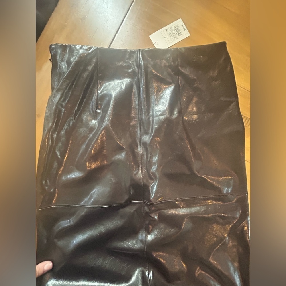 NWT A New Day Faux-Leather Midi Skirt Metallic - Picture 12 of 16